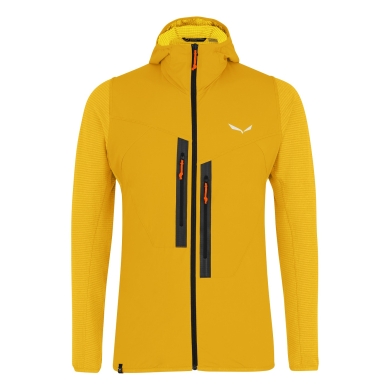 Salewa Fleecejacke Rolle - winddicht, leicht, Bodymapping-Isolierzonen - gelb Herren